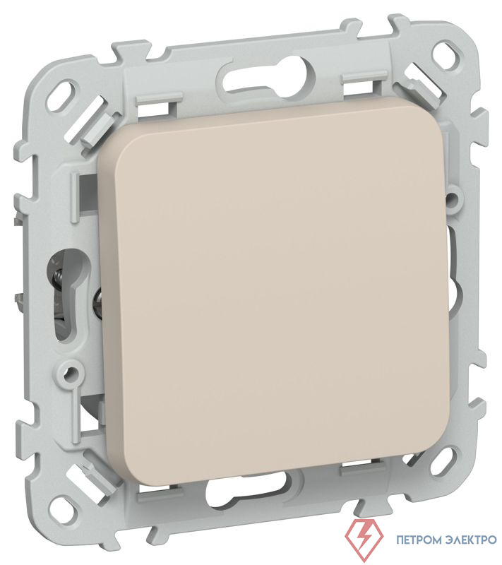 Выключатель проходной 1-кл. СП FLITE ВС61-1-0-ФлЛ 10А механизм льняной IEK FI-V12-0-10-1-K88