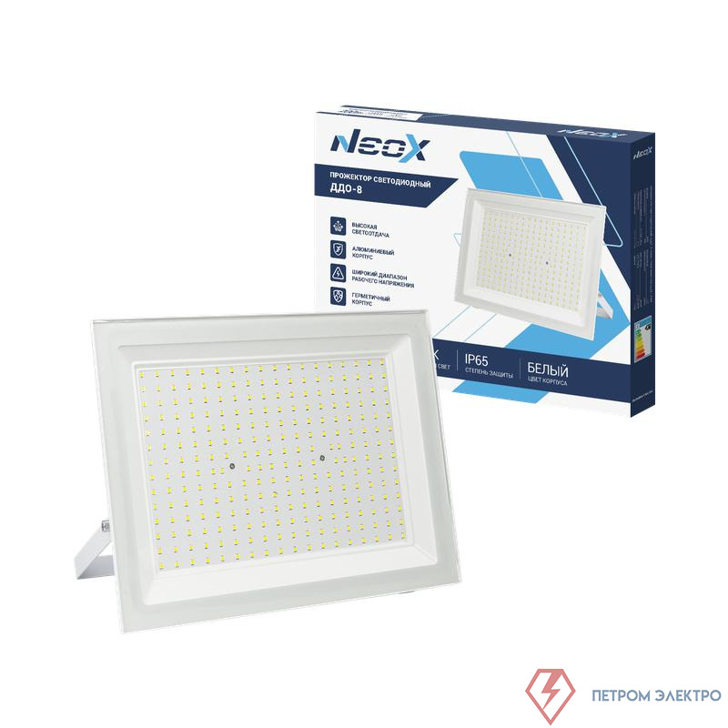 Прожектор светодиодный ДДО-8 200Вт 6500К IP65 20000лм 230В 100лм/Вт бел. NEOX 4690612066691