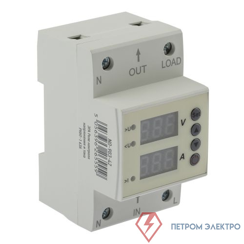 Реле контроля напряжения и тока PRO NO-903-42 РКНТ-1 63А эл. дисплей Эра Б0050658