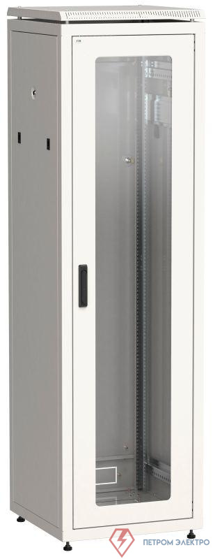 Шкаф сетевой 19дюйм LINEA N 47U 600х600мм стеклянная передняя дверь задняя металлическая сер. ITK LN35-47U66-GM