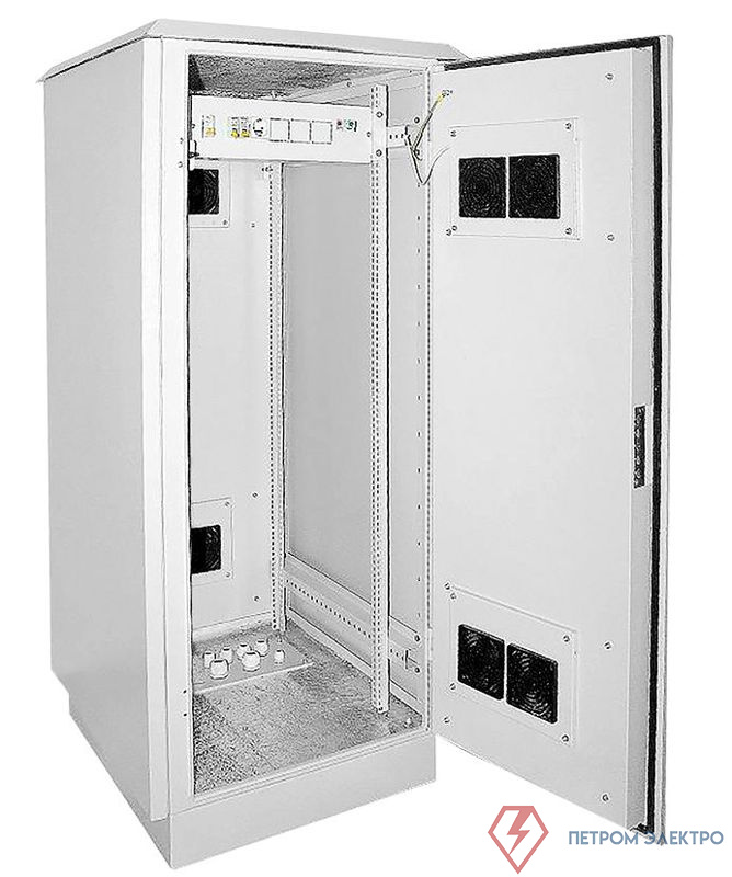 Шкаф уличный 19дюйм 33U 720х860мм IP55 двустен. метал. передн. и задн. двери; сер. ITK LO35-33U78-MM55
