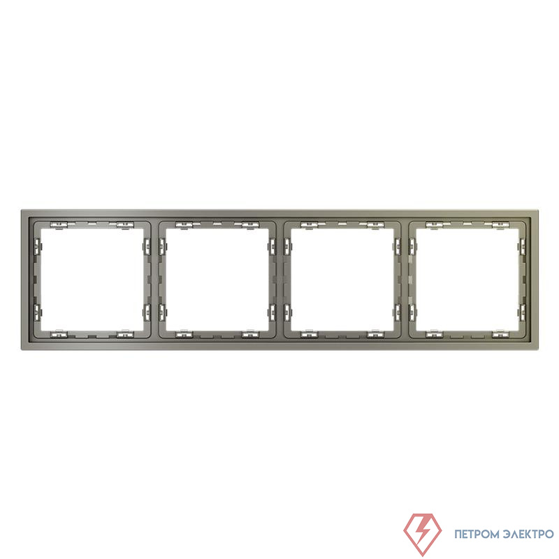 Рамка 4-м S70 пластик. шелк Voltum VLS100404