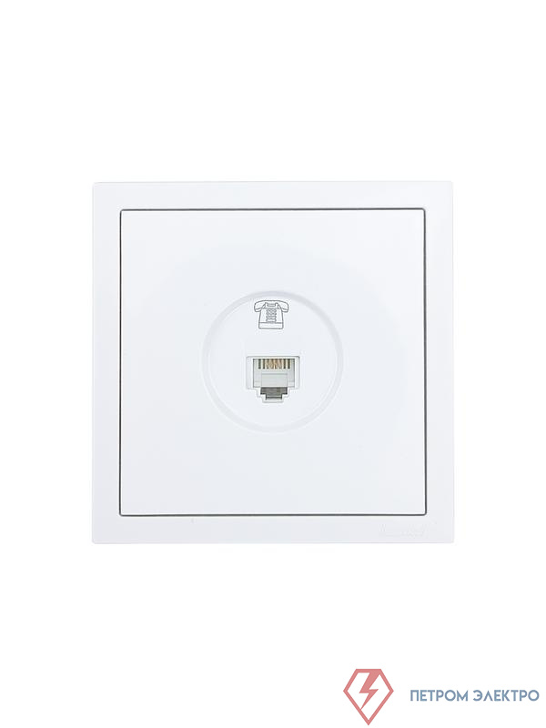Розетка телефонная СП ZIMA IP20 евро стандарт механизм бел. LEZARD 704-0288-137