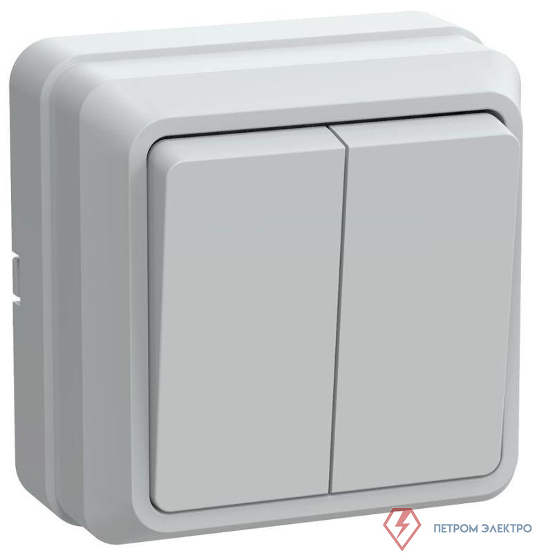 Выключатель 2-кл. ОП Октава 10А IP20 ВС20-2-0-ОБ 250В бел. GENERICA EVO20-K01-10-DC