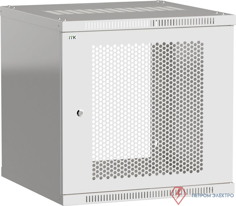 Шкаф LINEA WE 12U 600х650мм дверь перфорир. сер. ITK LWE3-12U67-PF