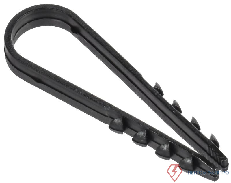 Дюбель-хомут 11х18мм для круглого кабеля нейлон черн. (уп.100шт) GENERICA UDH13-11-18-100-K02-G 0