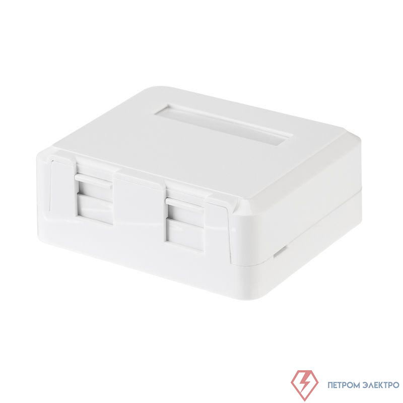 Корпус настенной розетки под 2 модуля Keystone Jack бел. Rexant 03-0251