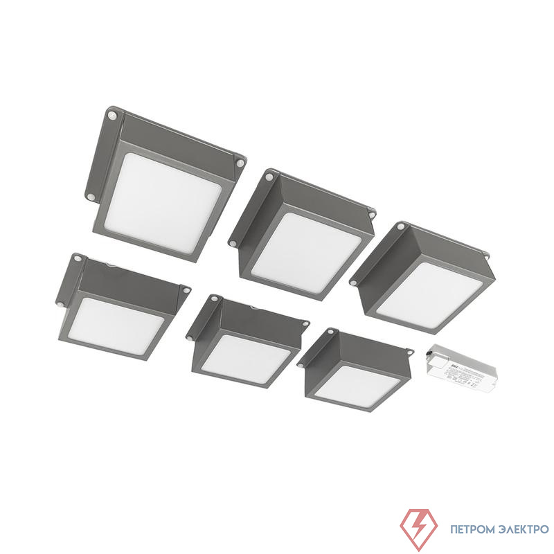 Светильник светодиодный PPL 089/G OPAL 42Вт 4000К IP40 6х(89х89х40мм) GREY ДВО/ДПО домино в потолок Грильято (комплект 6шт) Pro JazzWay 5060159