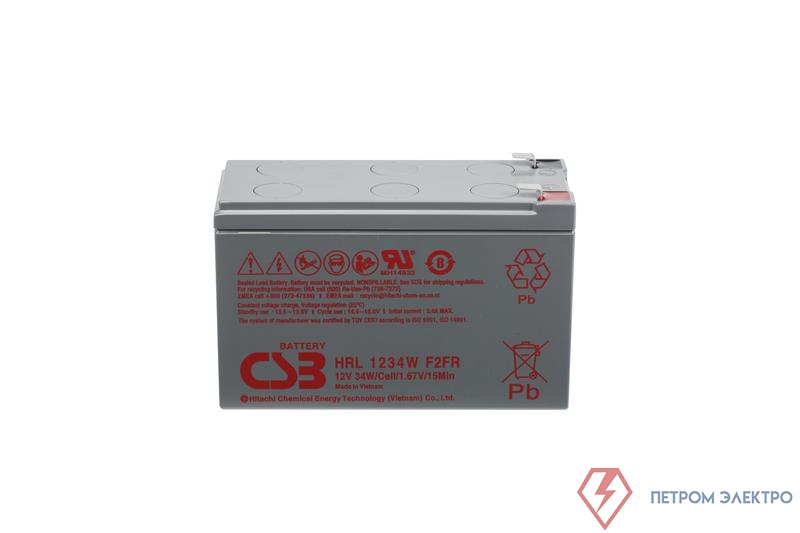 Аккумулятор 12В 9А.ч CSB HRL1234W F2 FR CSB