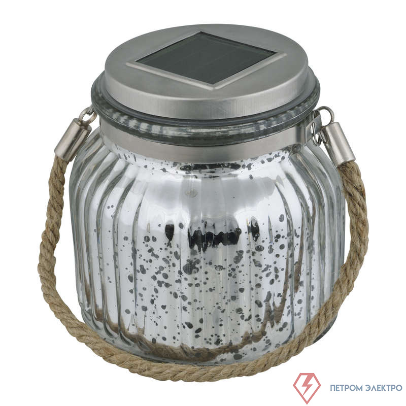 Светильник садовый USL-M-211/GN120 SILVER JAR IP44 солнечная батарея Uniel UL-00003209