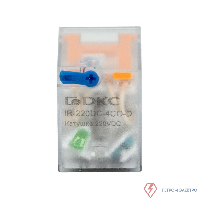 Реле одиночное 220В DC 4 перекидн. контакта DKC IR-220DC-4CO-D