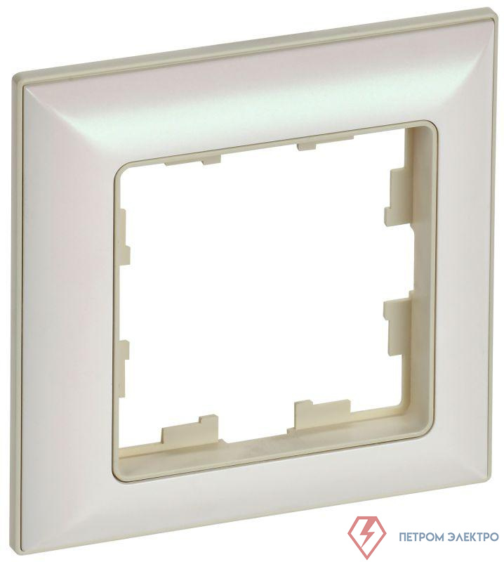 Рамка 1-м BRITE РУ-1-Бр беж./жемчуж. IEK BR-M12-12-1-K10