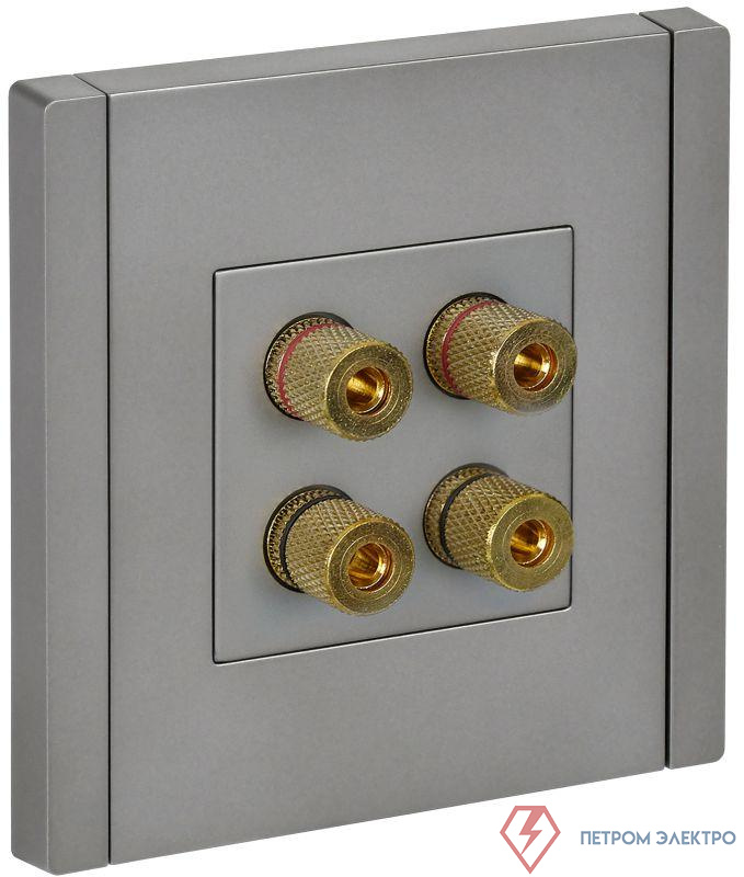Аудиорозетка 4-м FORTE&PIANO FP539 сталь IEK FP-S40-K46