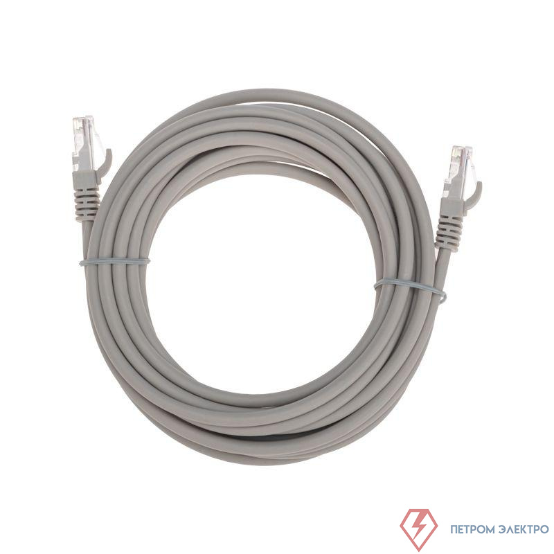 Патч-корд U/UTP CAT 6 RJ45-RJ45 26AWG LSZH сер. 5м Rexant 02-0290-5