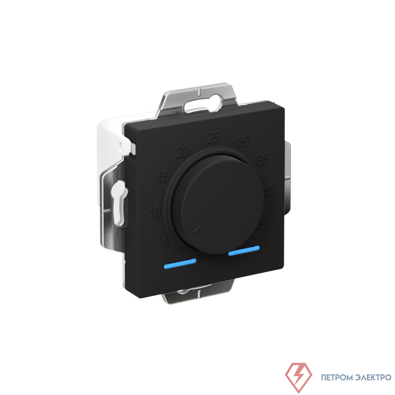 Механизм термостата AtlasDesign 10А электрон. для теплого пола с выносным датчиком +5град.C +45град.C в сборе карбон SchE ATN001035