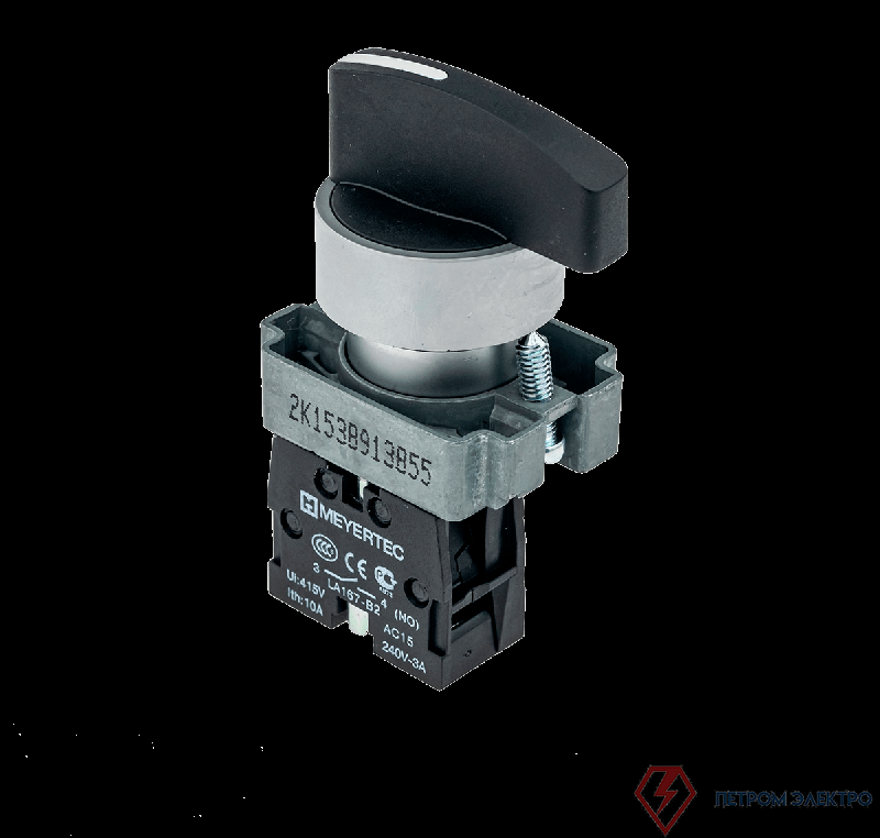 Переключатель длинная ручка черн. 2 полож. 1NO фикс. мет. MTB2-BJZ112 ОВЕН 58189