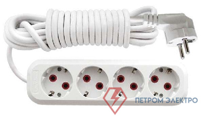 Удлинитель 4х10м с заземл. 10А IP20 У10-555 ПВС 3х1 UNIVersal 555-10