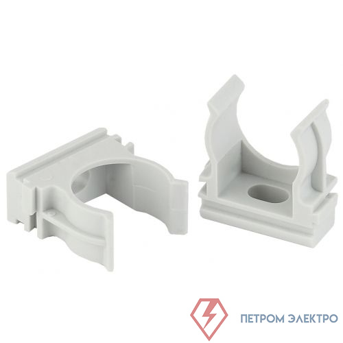 Держатель для труб (клипса) d25мм сер. Эра Б0043235