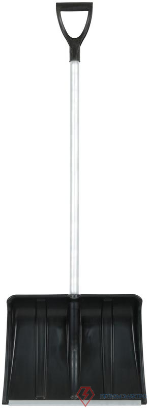 Лопата для уборки снега "Снеговик" 500х375х1355мм алюм. черенок; пластик. 68104