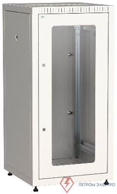 Шкаф сетевой LINEA E 24U 600х600мм стекл. передняя дверь задняя металлическая сер. ITK LE35-24U66-GM