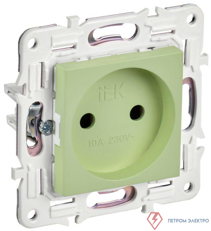 Розетка SKANDY 10А без заземл. без защ. шторок SK-R02G мятный IEK SK-R10-10-K06