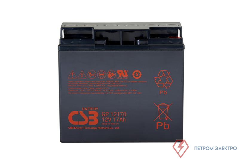 Аккумулятор 12В 17А.ч CSB GP12170 B3 CSB