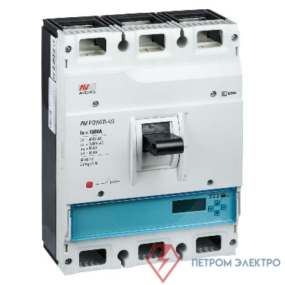 Выключатель автоматический 3п 1000А 50кА AV POWER-4/3 ETU6.0 AVERES EKF mccb-43-1000-6.0-av