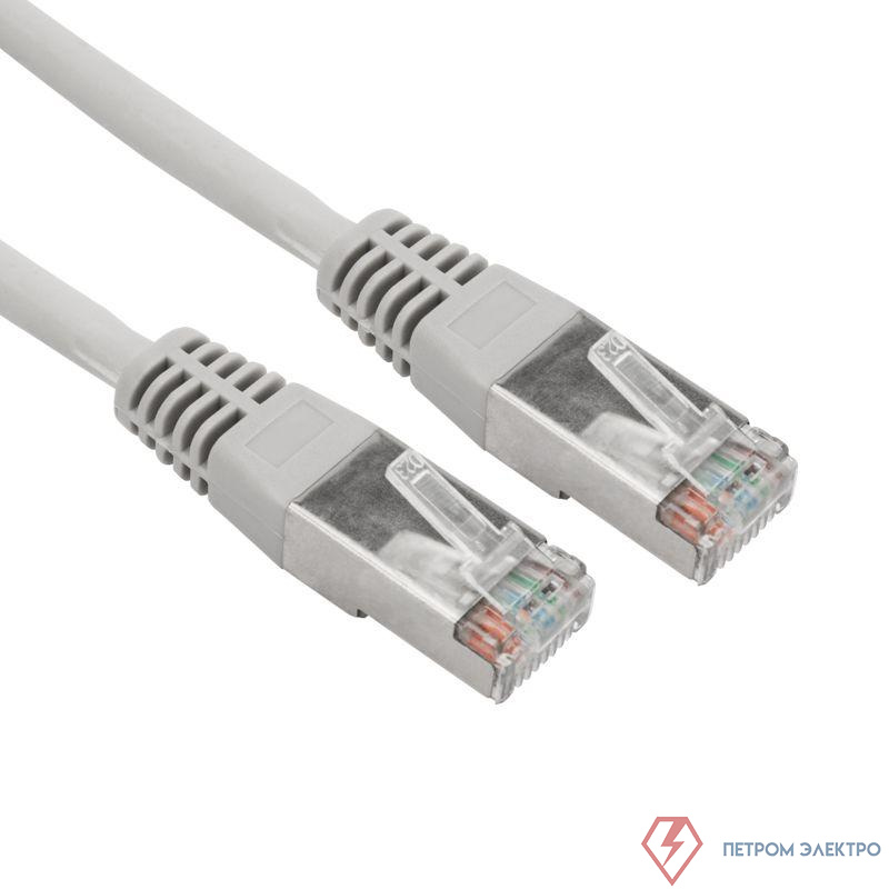 Патч-корд F/UTP кат.5e RJ45-RJ45 26AWG LSZH 0.3м сер. Rexant 02-0110-03