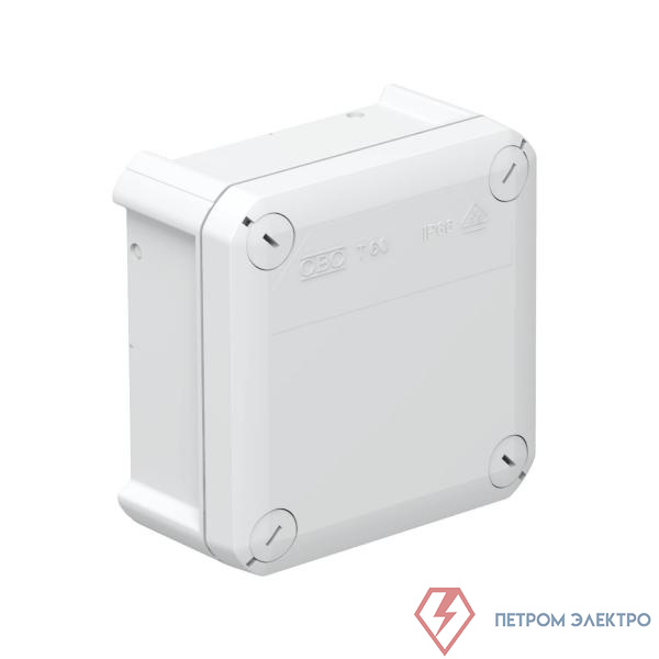 Коробка распределительная 100х100х48мм IP66 T60 OE закрыт. свет. сер. OBO 2007239