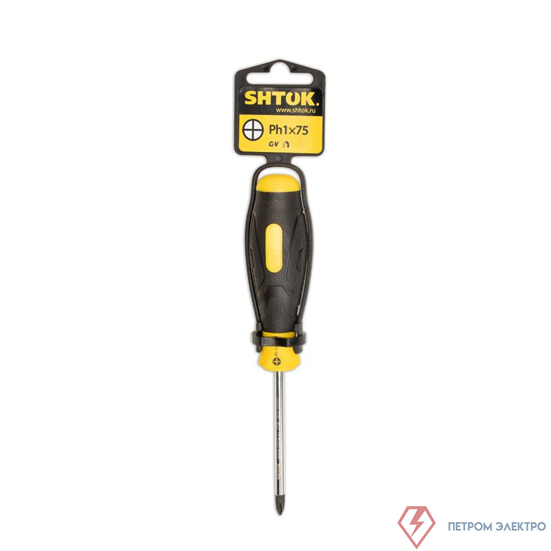 Отвертка РН 1х75мм (09107) SHTOK 376324