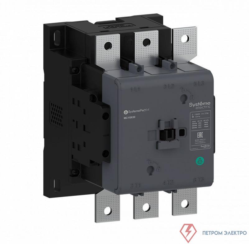 Контактор MC1G 3п 630А кат. 250-500В AC/DC 2НО+2НЗ SE MC1G630URE