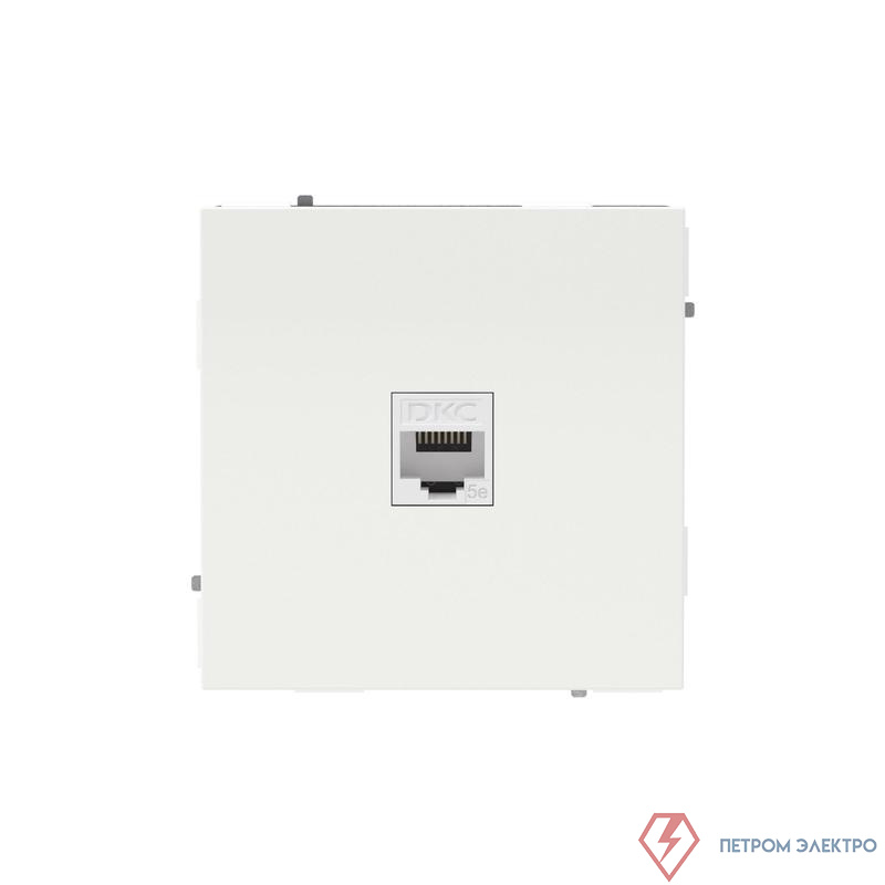 Розетка компьютерная 1-м KANT RJ45 кат.5E без шторки бел. магнолия DKC 7000663