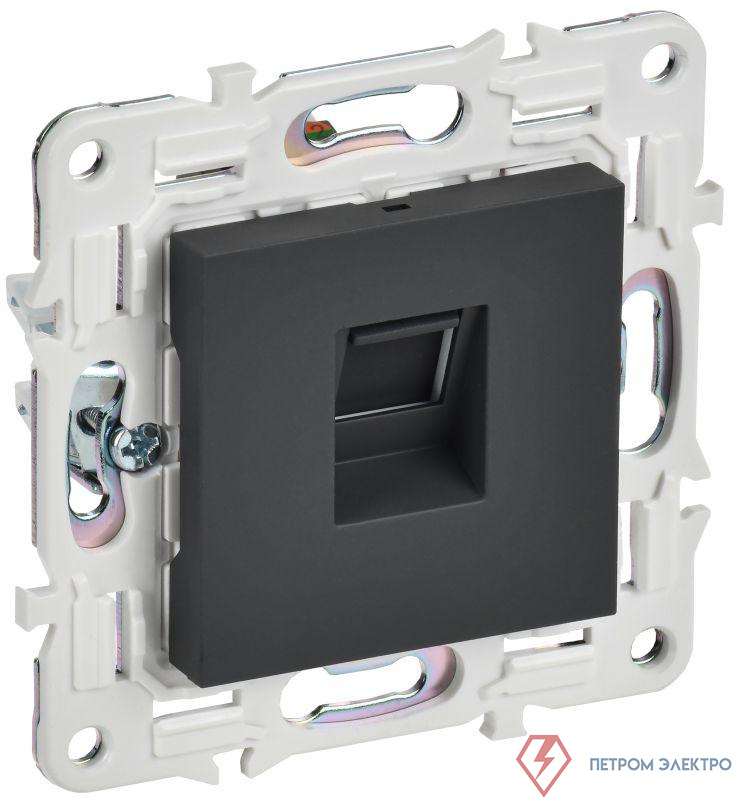 Розетка компьютерная RJ45 кат.6 SKANDY SK-K02G графит IEK SK-K10-2-K53