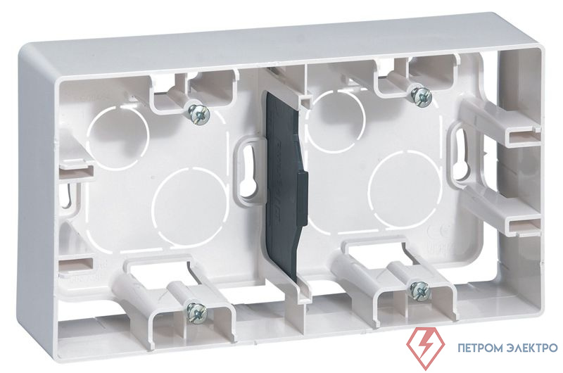 Коробка 2-м ОП Etika бел. IEK 672530