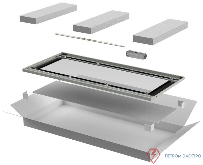 Дверь стеклянная для шкафа LINEA E 24U 600мм сер. ITK LE35-24U 600мм 6X-DR