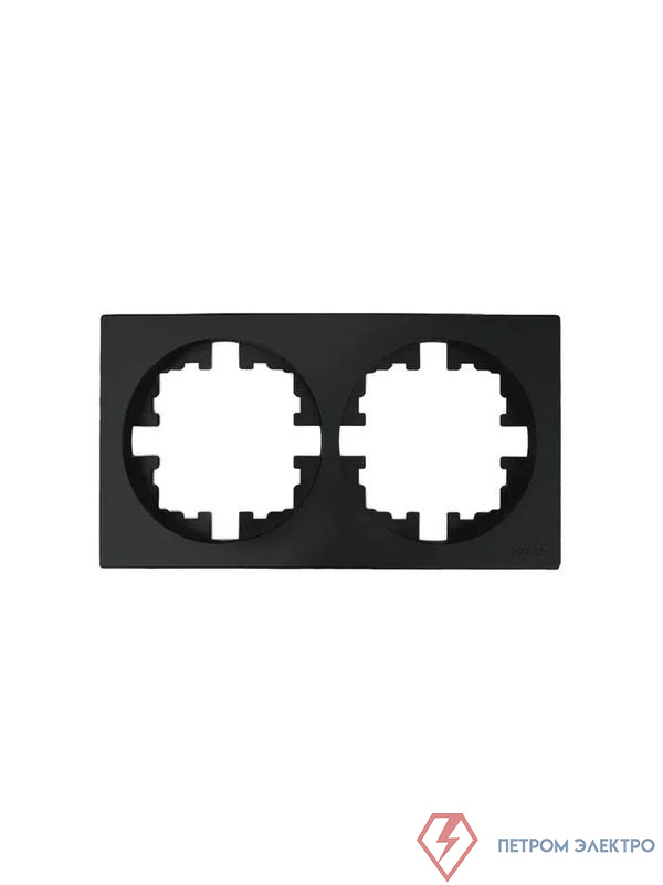 Рамка 2-м OSEN горизонт. квадрат черн. бархат LEZARD 743-4200-147