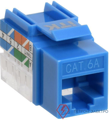 Модуль Keystone Jack кат.6A UTP 110 IDC 90град. син. ITK CS1-1C6AU-11-03