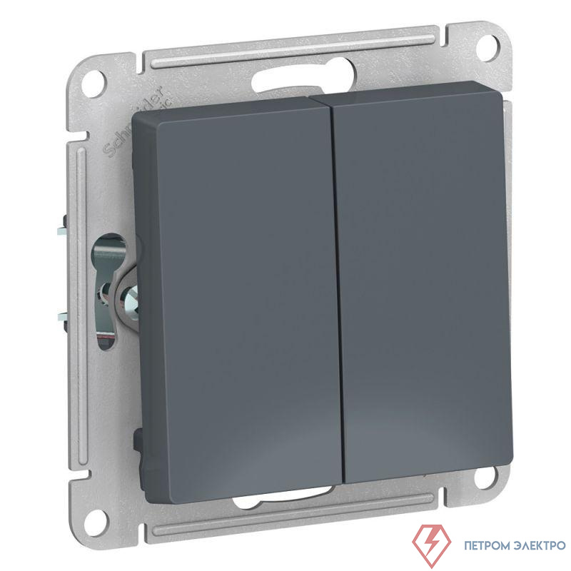 Выключатель 2-кл. AtlasDesign (сх. 2) 10А с самовозвратом механизм грифель SE ATN000717