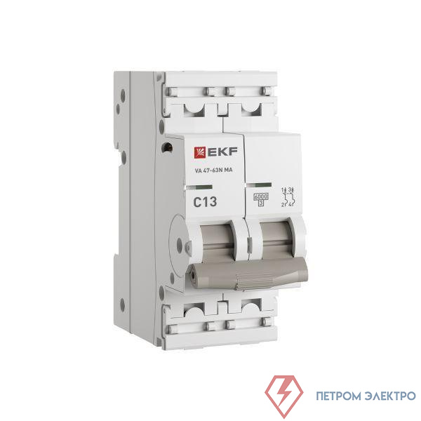 Выключатель автоматический 2п C 13А 6кА ВА 47-63N MA без теплового расцеп. PROxima EKF M63MA6213C