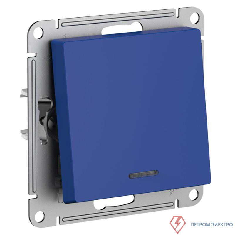 Переключатель 1-кл. AtlasDesign (сх. 6а) 10AX с подсветкой механизм аквамарин SE ATN001163