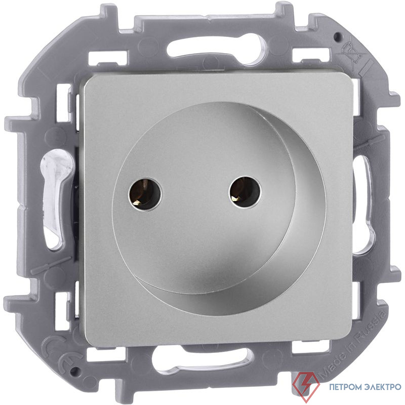 Розетка 1-м СП Inspiria 16А IP20 250В 2P механизм алюм. IEK 673712