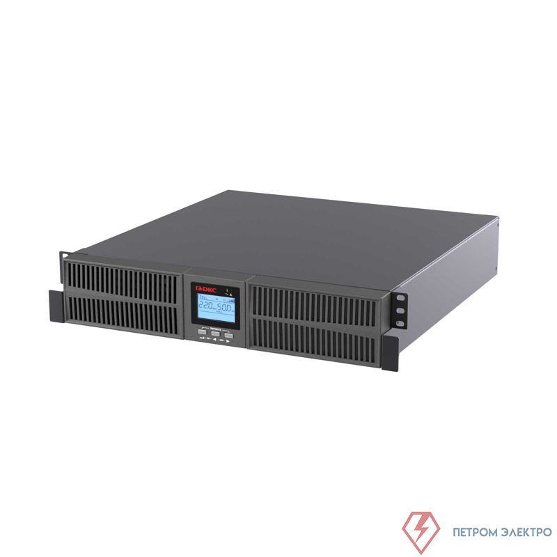 Источник бесперебойного питания онлайн для Small Rackmount 3000В.А/2700Вт 1/1 8хIEC C13 EPO USB RS-232 Rack 2U без АКБ 9А.ч DKC SMALLR3A0PI