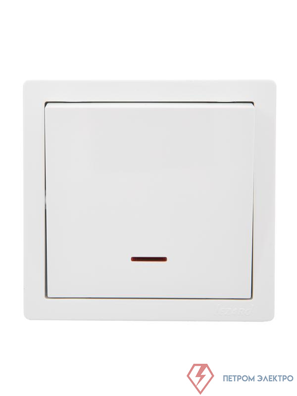 Выключатель 1-кл. ОП LETO с индикацией бел. LEZARD 752-0200-111