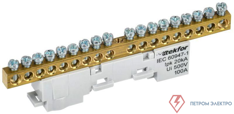 Шина L "фаза" неизол. на универс. держ. 6х9-18-Ср TEKFOR IEK TF-NN10-18-DL-K03