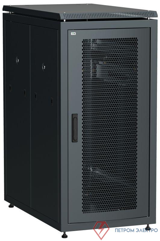Шкаф сетевой 19дюйм LINEA N 28U 600х1000мм перфорированная передняя дверь черн. ITK LN05-28U61-P